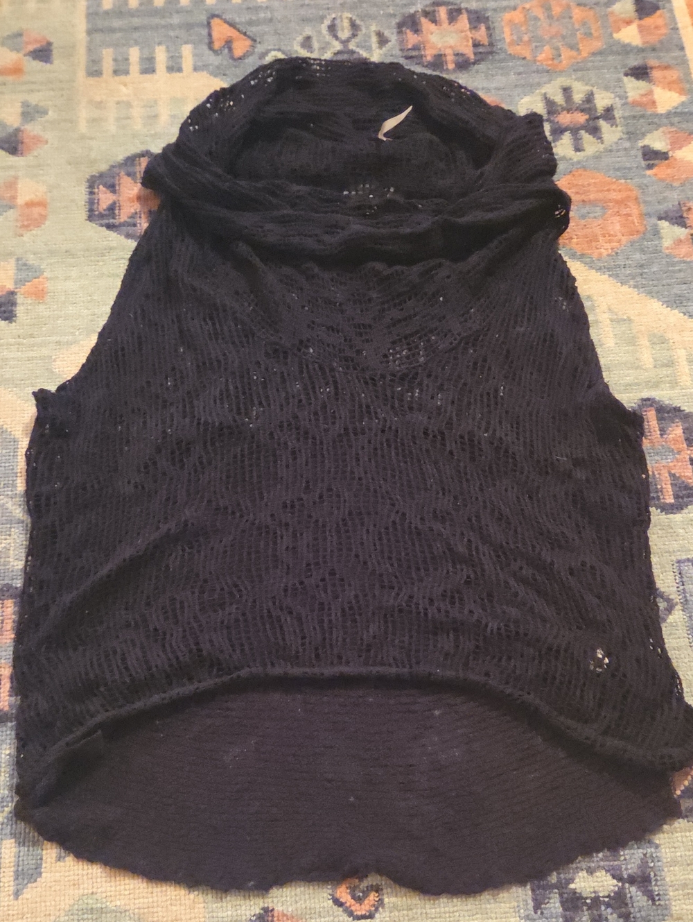 Free People Size Xs Oversized Cowl Neck Sleeveless Layering Top